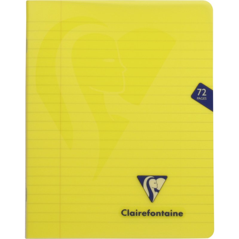 Cahier piqué Clairefontaine Mimesys 16,5 x 21 cm ligné 72 pages couleurs assorties