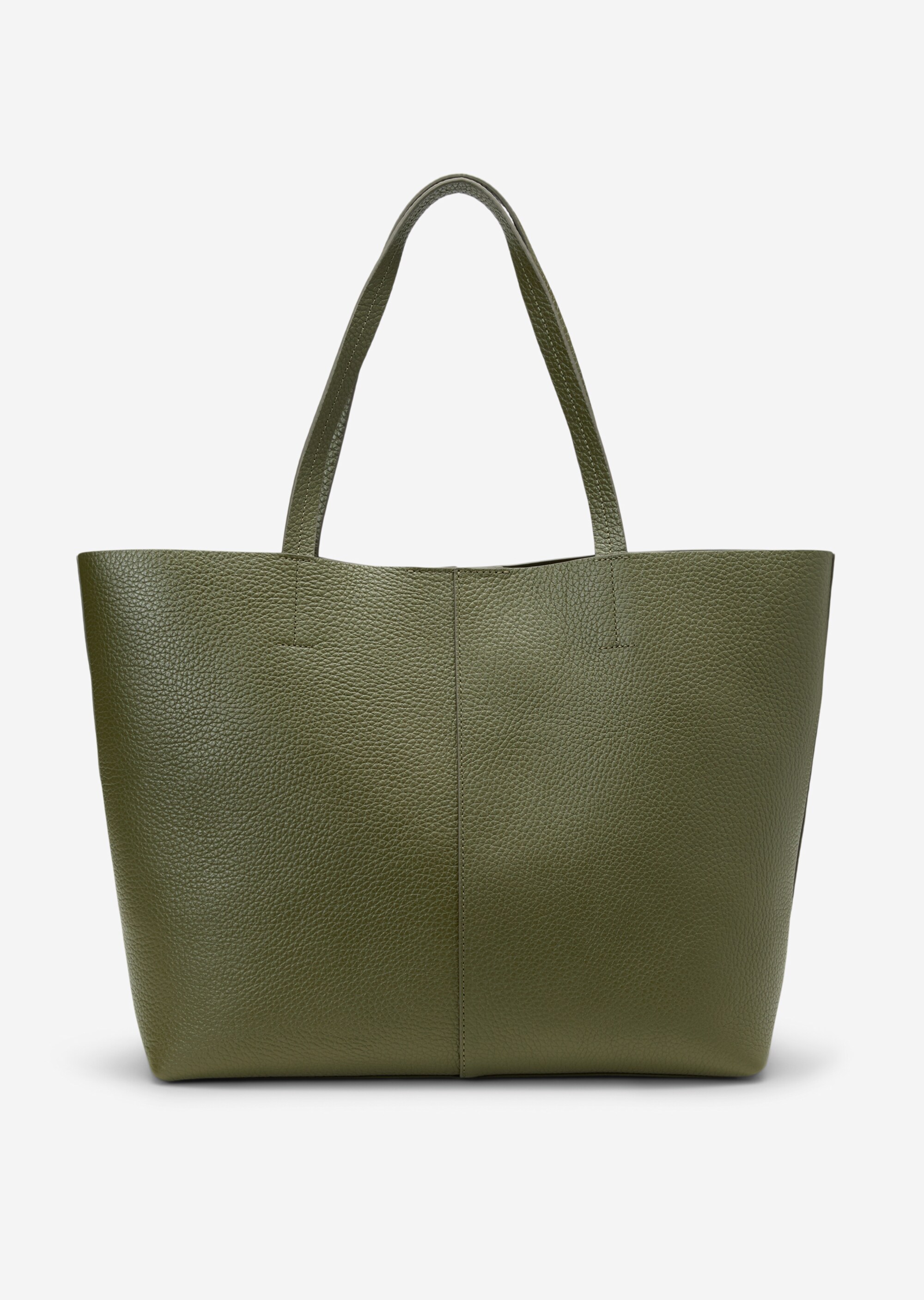 Shopper aus genarbtem Rindleder