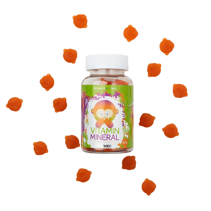 Monkids Vitamin Mineral Ananas 60 stk