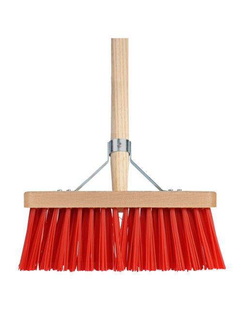 Talen Tools Bezem Met Steel - Reiningingsgereedschap - 28 cm Rood