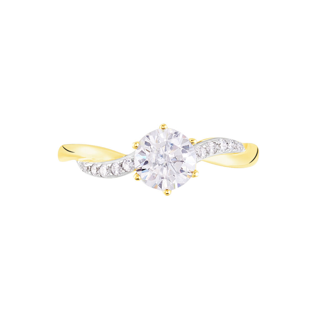 Bague Filipa Or Bicolore Oxyde De Zirconium