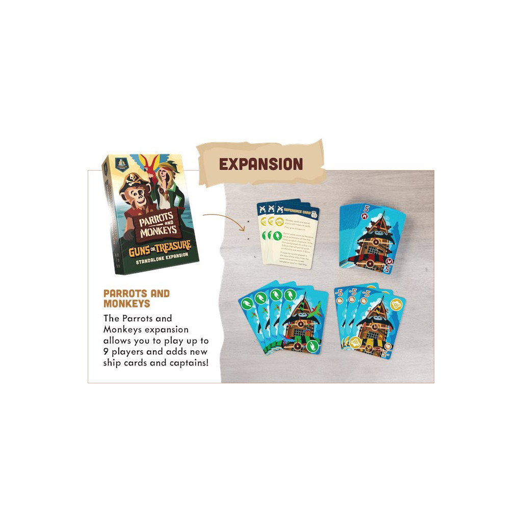 Guns or Treasure: Parrots and Monkeys Standalone Expansion