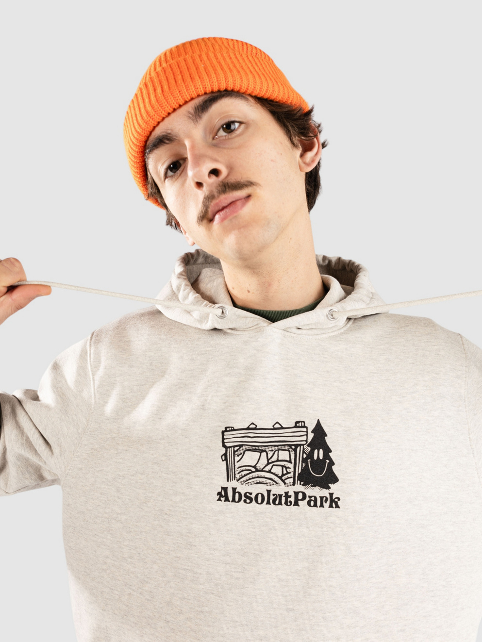 Absolut Park Happy Tree Hoodie heather haze