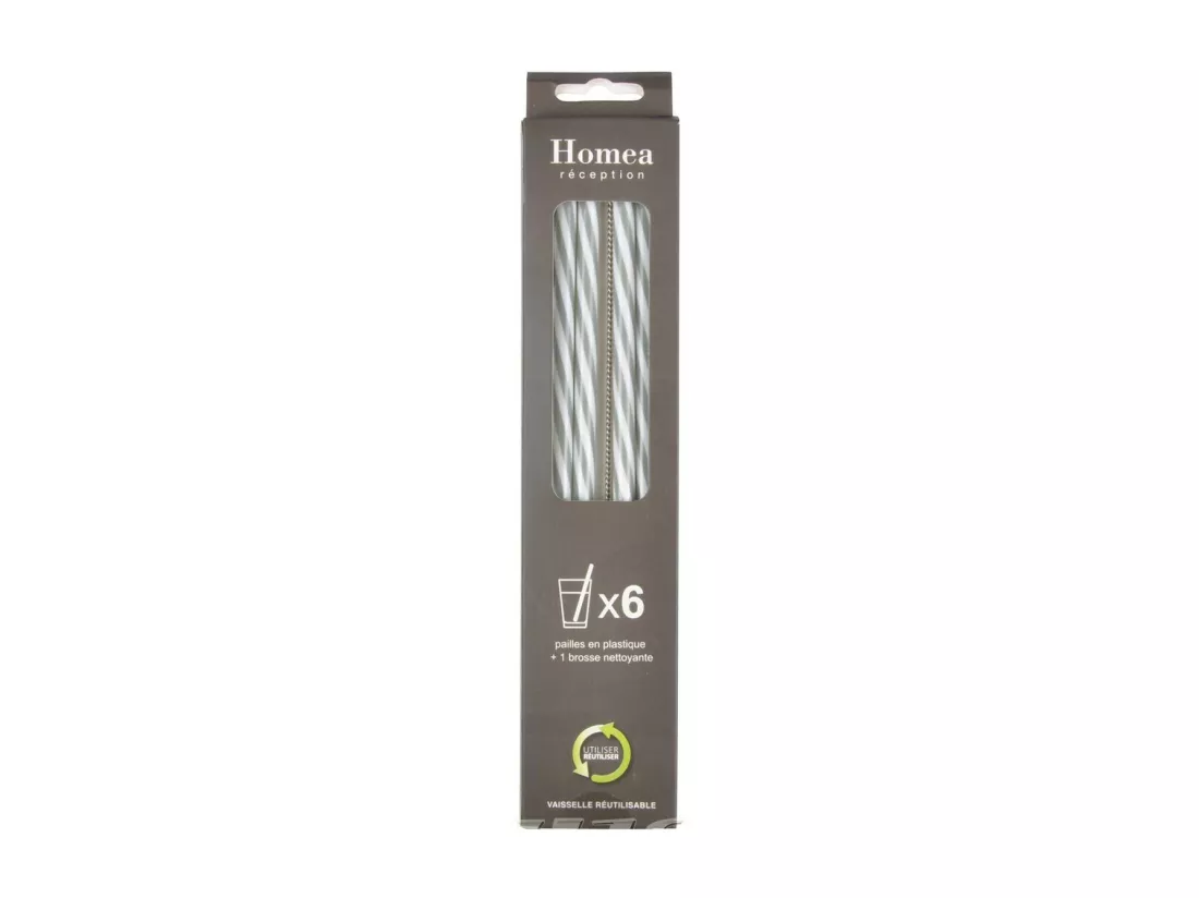 Lot de 6 Pailles & Brosse 