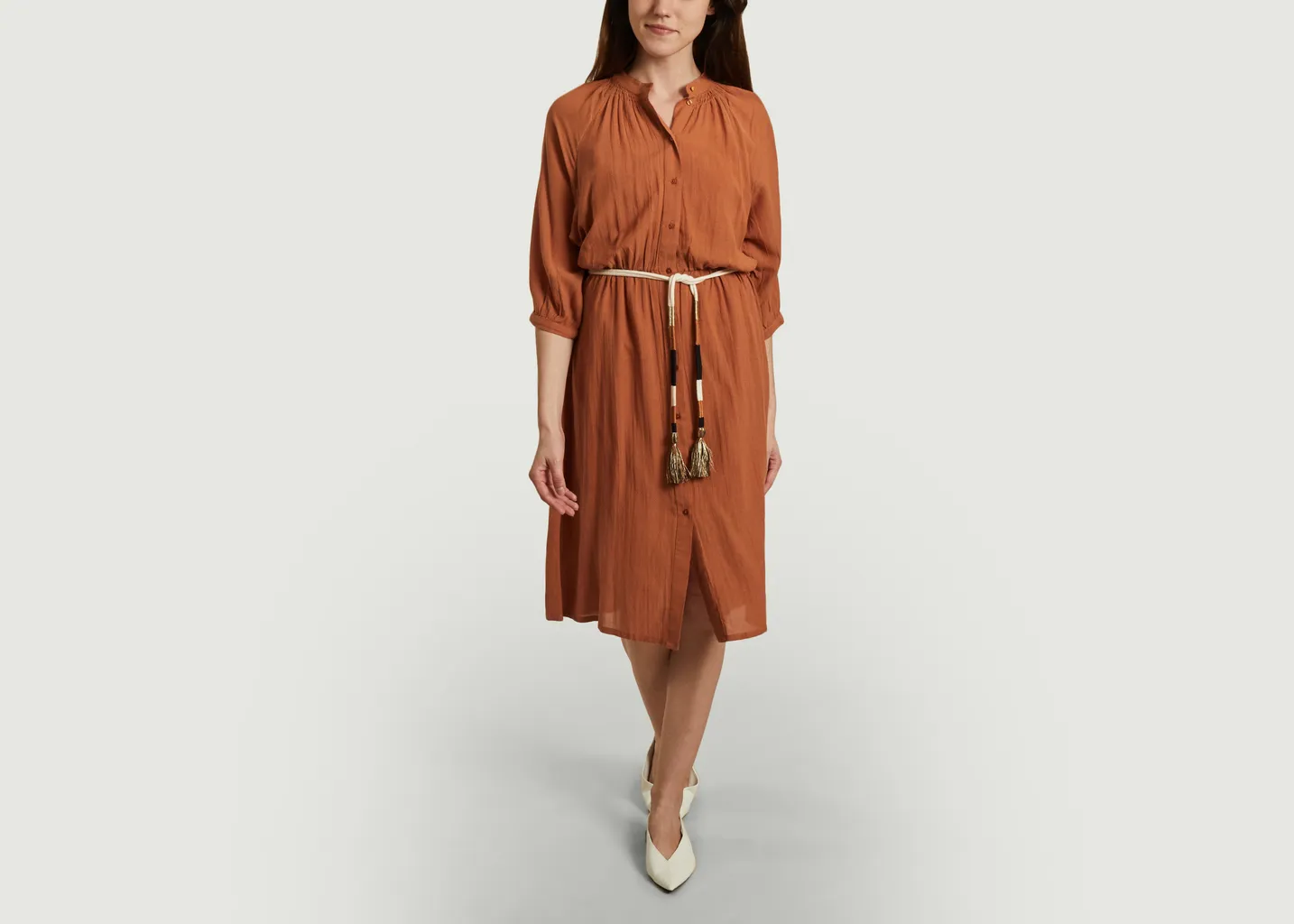 Robe midi ceinturée Cometa Sessun
