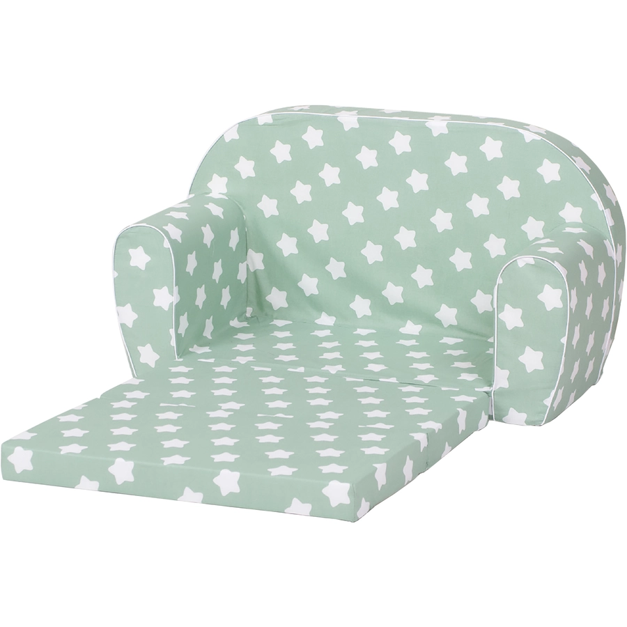 knorr toys® Kindersofa Green white stars grün