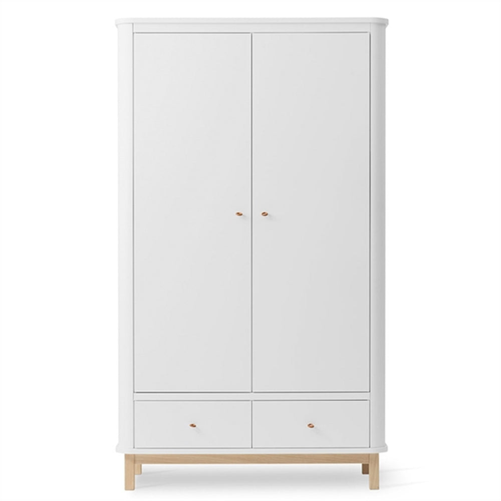Køb Oliver Furniture Wood Klædeskab 2 Døre Hvid/Eg