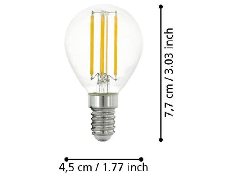 EGLO Leuchten Lampe 4 W E14 Warmweiss Filament LED-Glühbirne