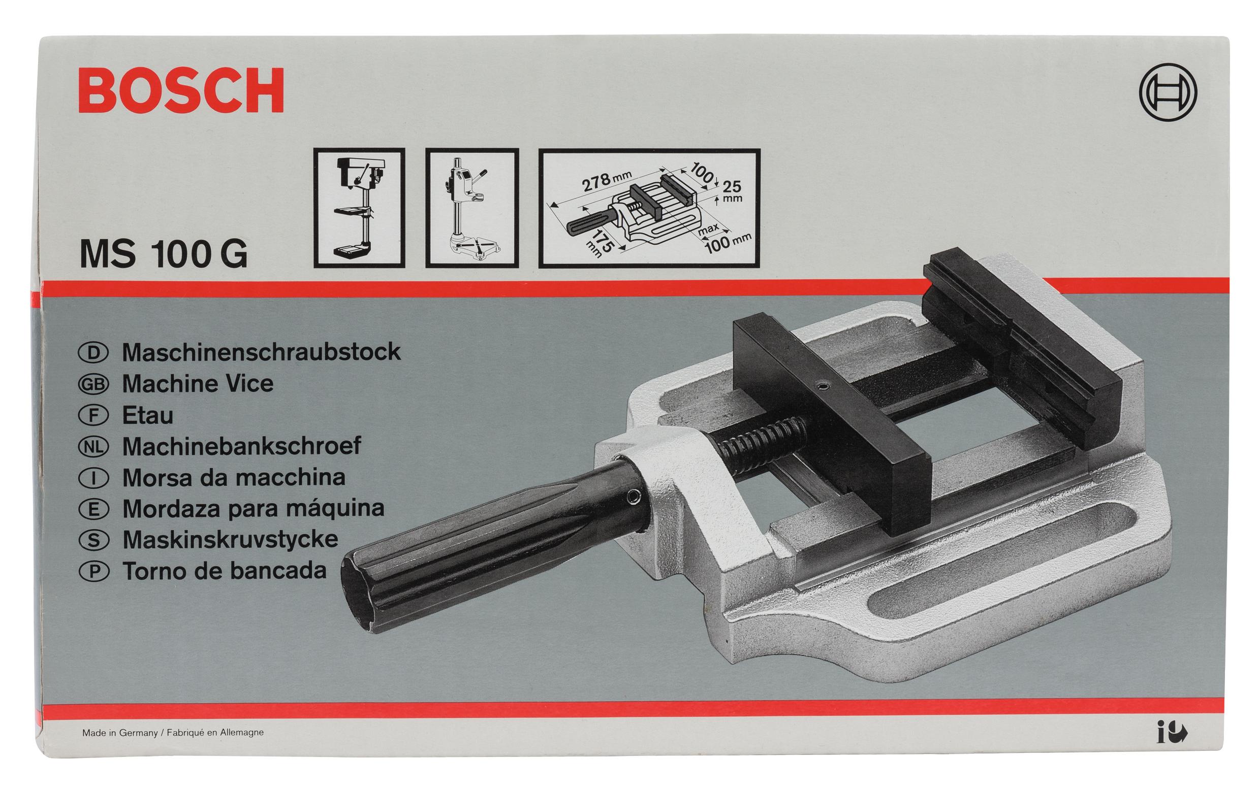 Maschinenschraubstock 100 mm<br>Maschinenschraubstock mit 100 mm Backenbreite und 135 mm Langlochabstand