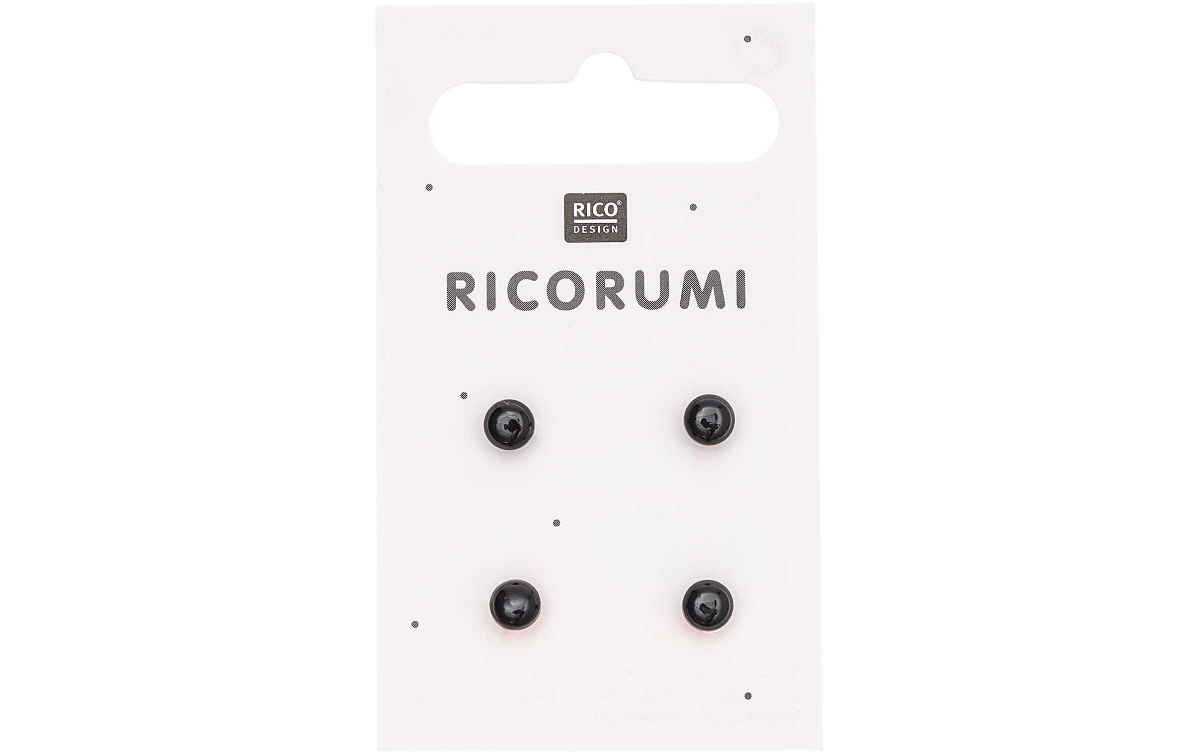 Knopfaugen Braun-Schwarz 5 mm 4 StückSicherheitsaugen