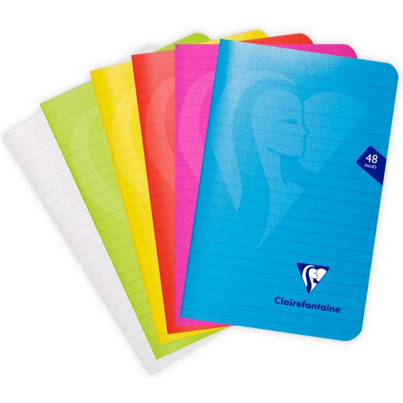 Carnet piqué Mimesys 11x17cm 48 pages ligné Couleur aléatoire - Assortis