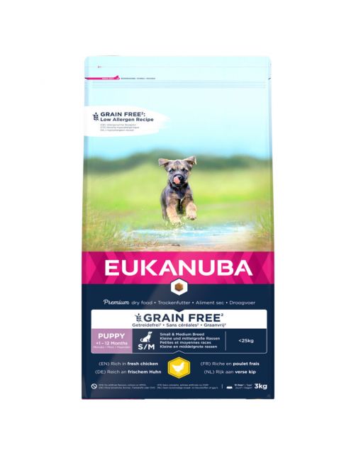 Eukanuba Pup Small Medium Grain Free Kip - Puppy-Hondenvoer