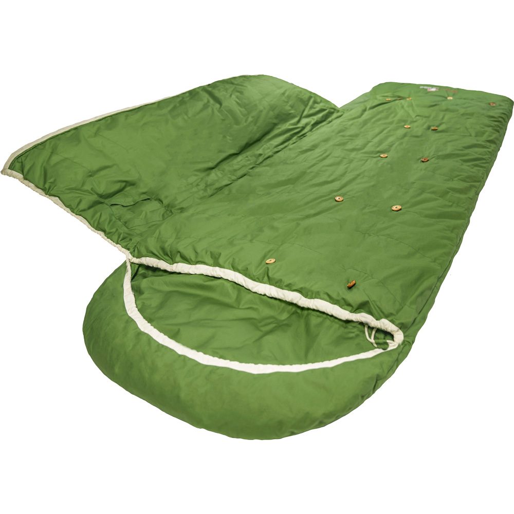 Grüezi Bag Biopod DownWool Nature Comfort Schlafsack basil green
