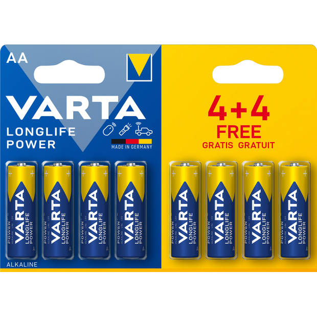 Varta Longlife Power AA batterijen