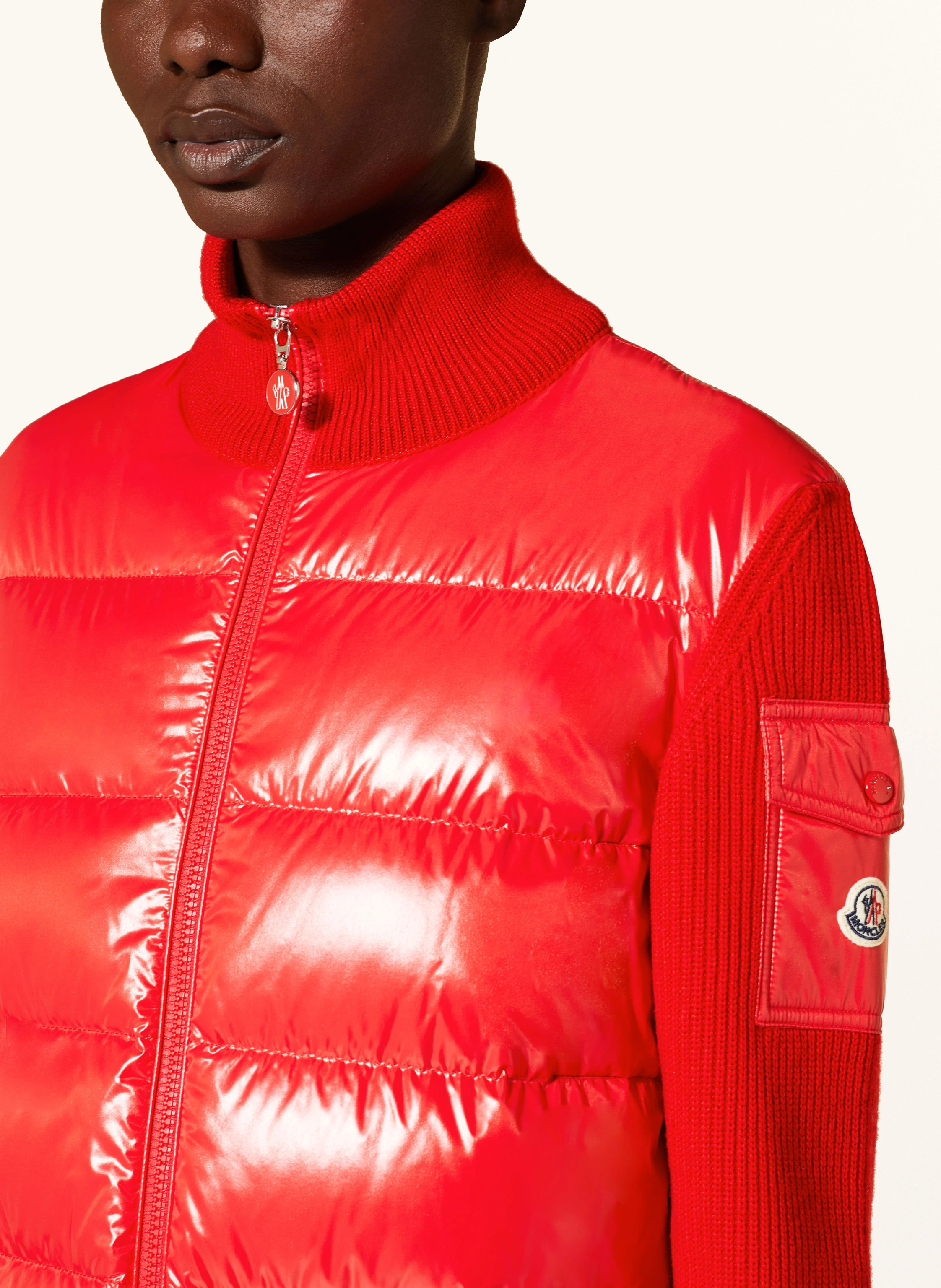 MONCLER Daunenjacke im Materialmix