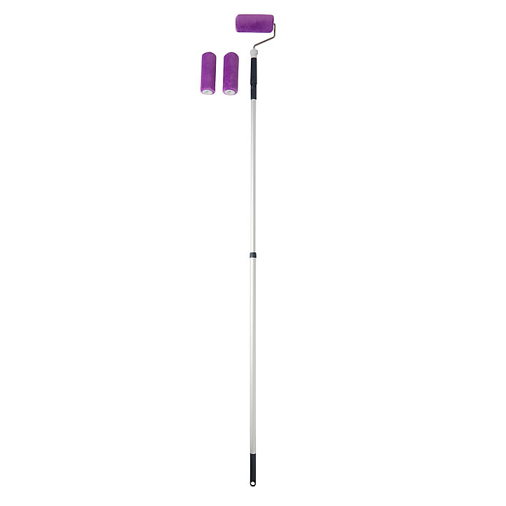 Lot rouleau monocouche GoodHome 180mm + 2 manchons + Perche téléscopique extensible 2m