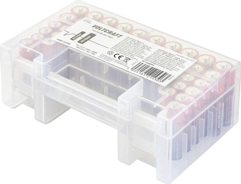 VOLTCRAFT Batterijset - AA - AAA - 34 Stuks - Incl. Box
