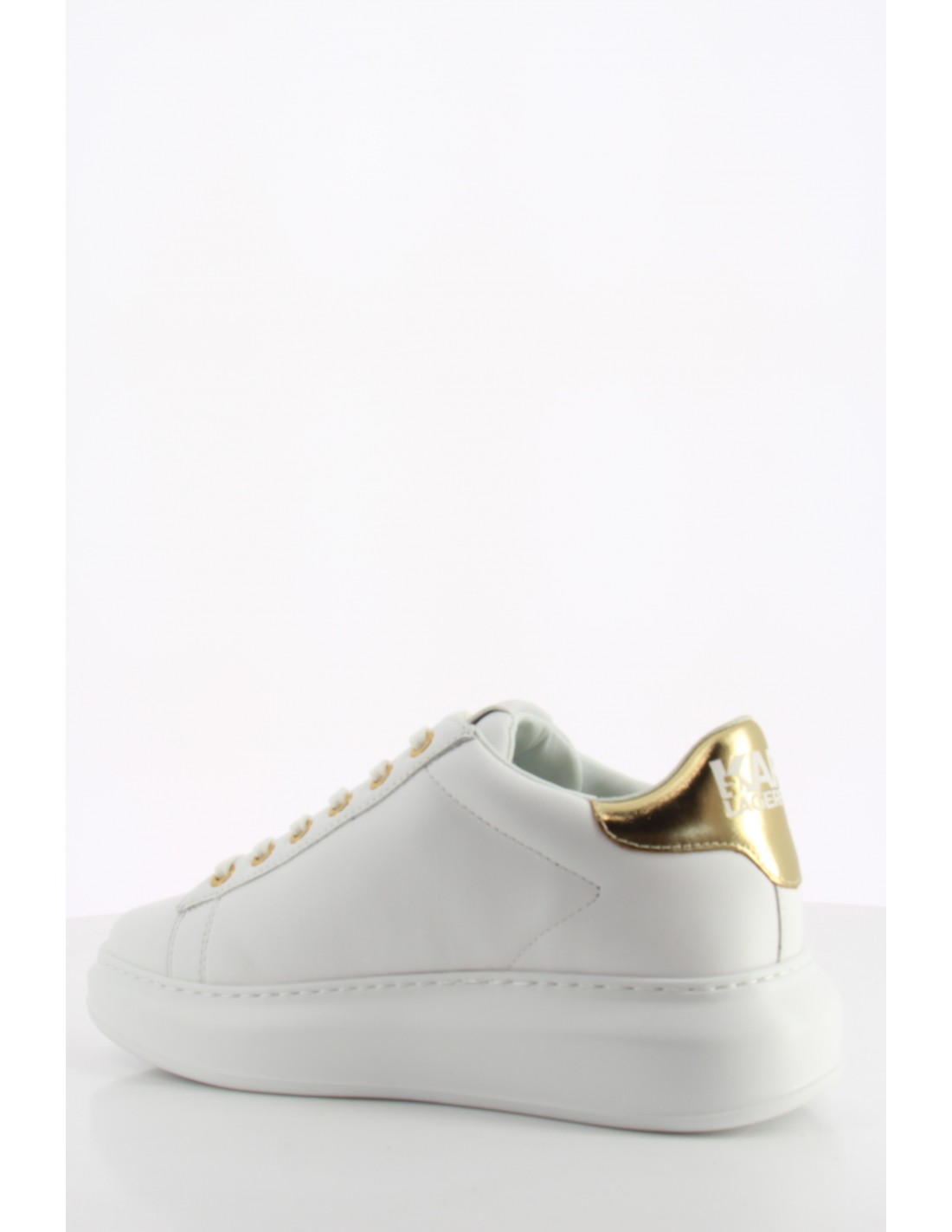 karl lagerfeld Baskets de ville Femme Kapri Maison Karl Lace Cuir Blanc/Doré