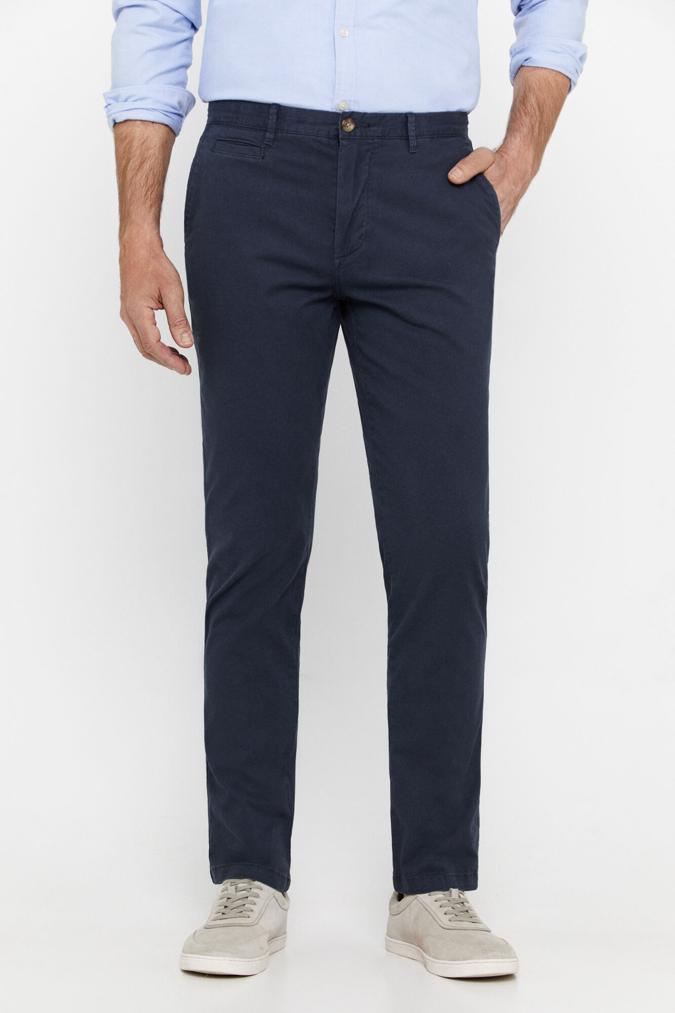 Calça chino slim fit - Azul escuro