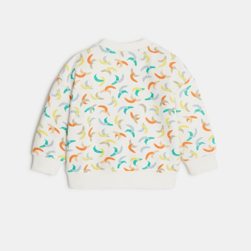 Sweat bébé écru à motifs bananes blanc Catimini Blanc