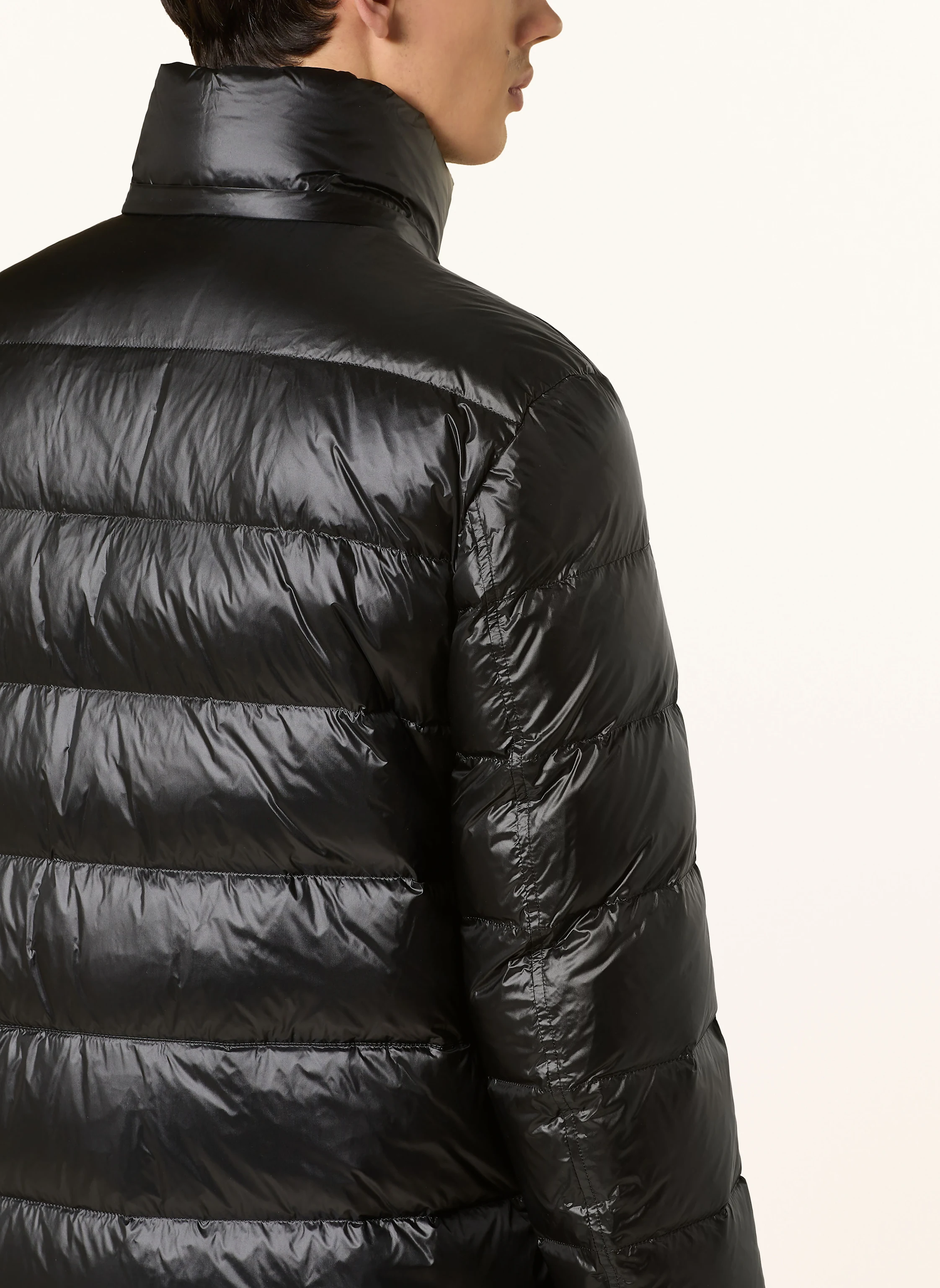 Blauer Lightweight-Daunenmantel CARVER mit abnehmbarer Kapuze