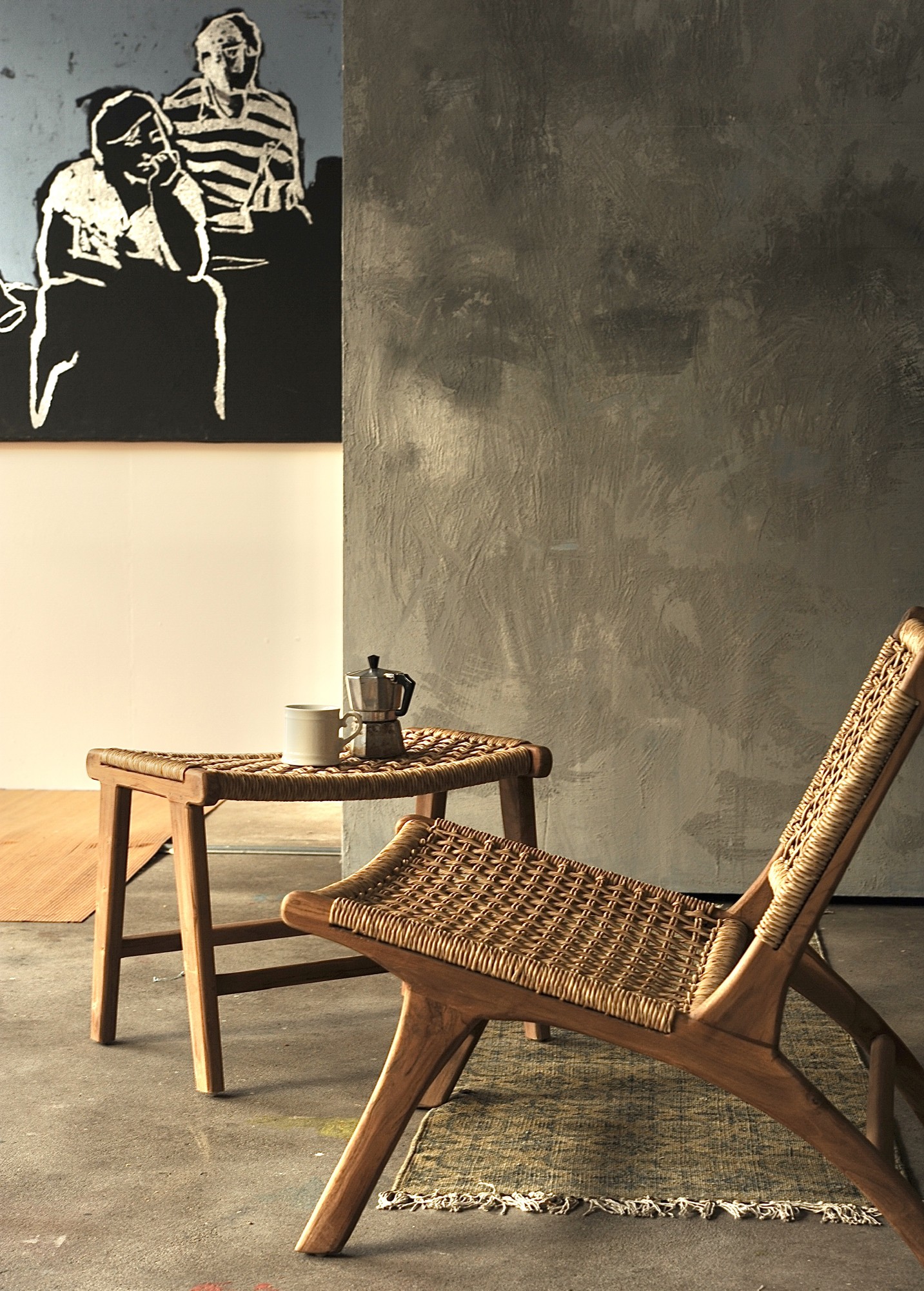 Bank 'Driessen' aus Teak, H 46 cm, B 60 cm, L 40 cm von fischer's lagerhaus