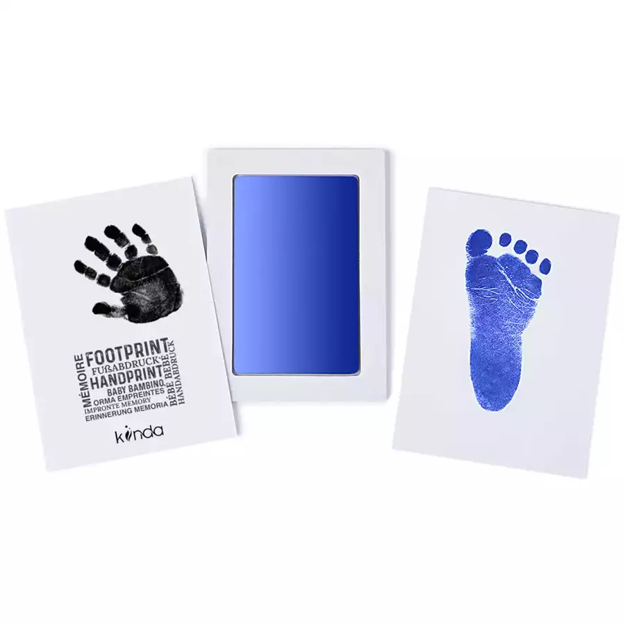 kiinda Hand- und Fußabdruckset CleanTouch, in blau