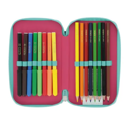 Herlitz Doppel Etui Pink Stars, 23-teilig