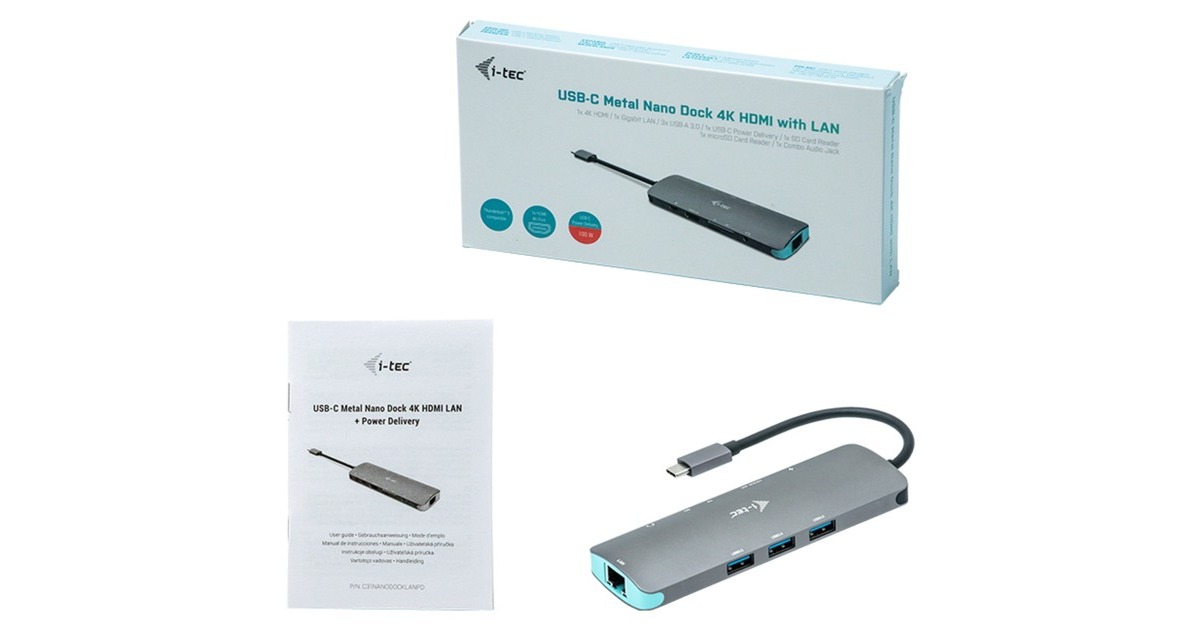 i-tecUSB-C Metal Nano dockingstation  (Grijs)