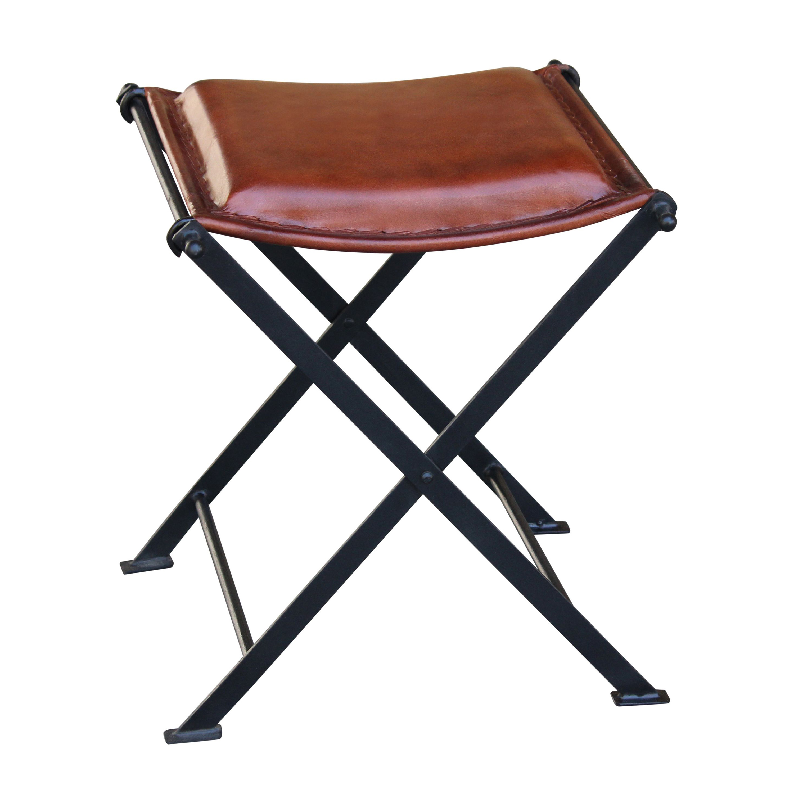 Hocker Leder Vintage ELLE klappbar