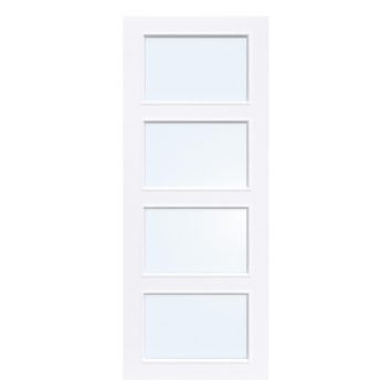 Arne & Bodil binnendeur ABD25 blank glas - extra wit afgelakt