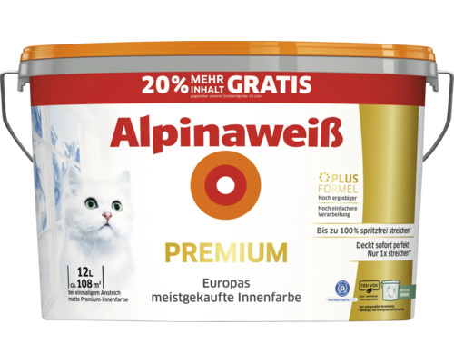 Alpina Premium Muurverf Alpina Wit 12 L