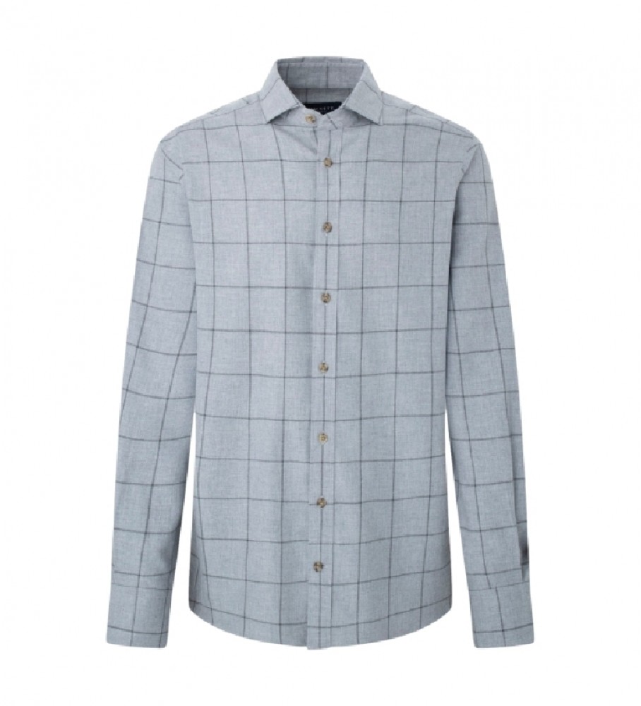 Camisa Hackett Cinza com Estampa de Janelas