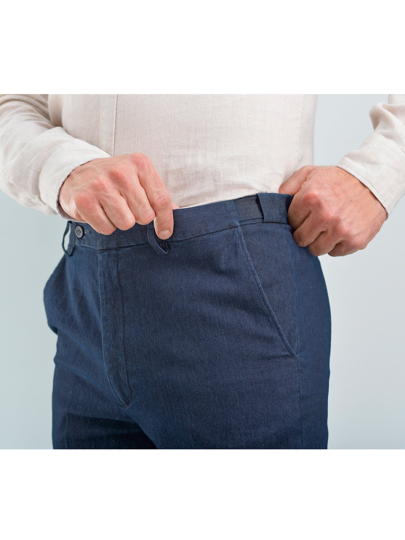 Jean droit confort ceinture élastiquée