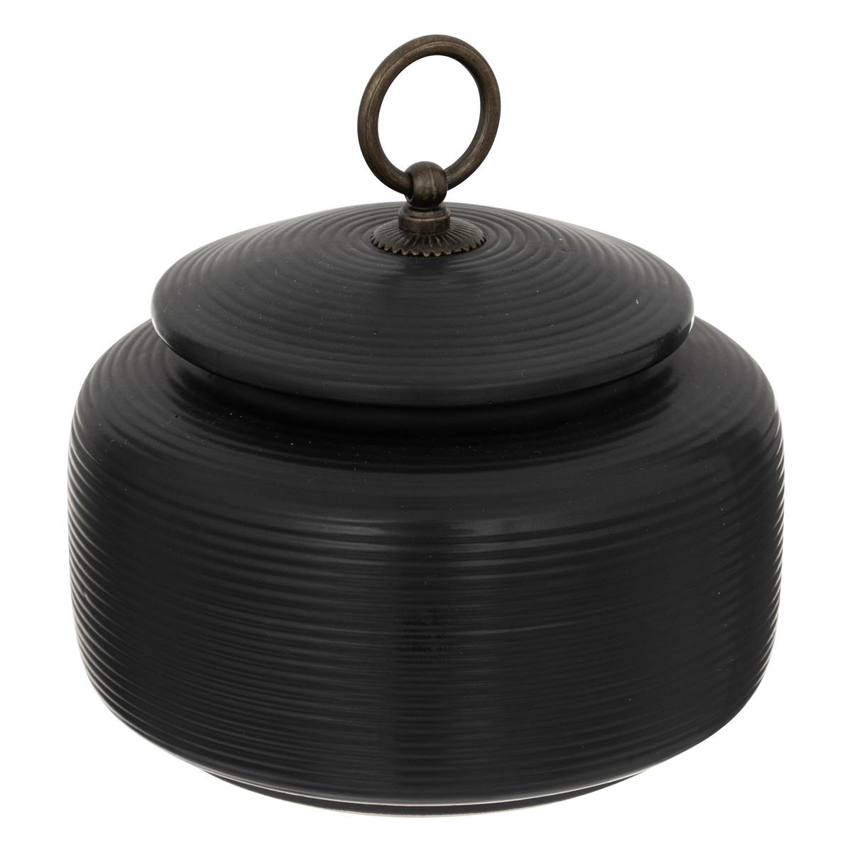 BOITE CERAMIQUE JIL NOIR D.14CM