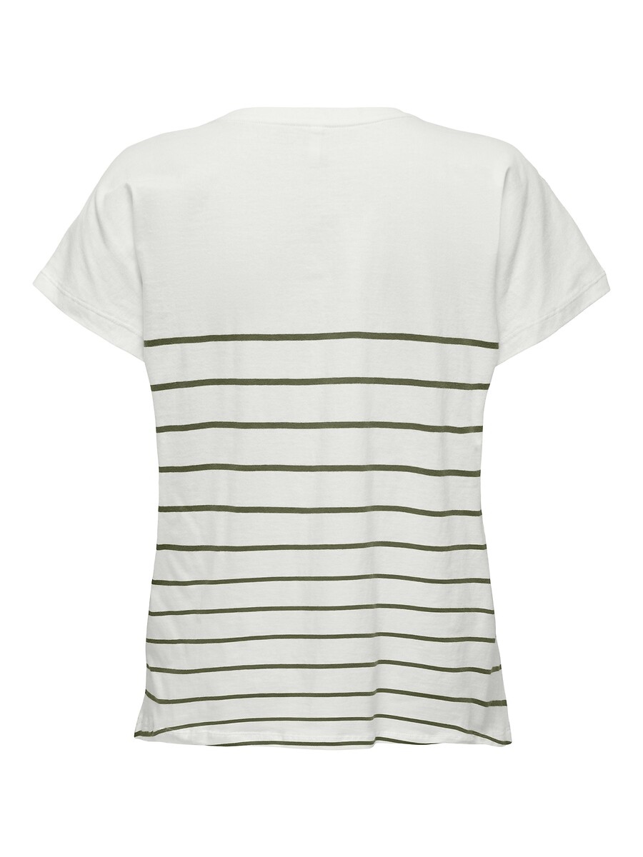 SOMENTE<br>Camiseta listrada com estampa de coração na frente