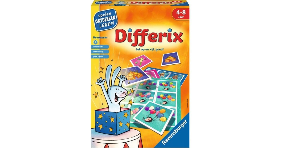 RavensburgerDifferix Leerspel  (Nederlands, 1 - 4 spelers, 15 minuten, Vanaf 4 jaar)