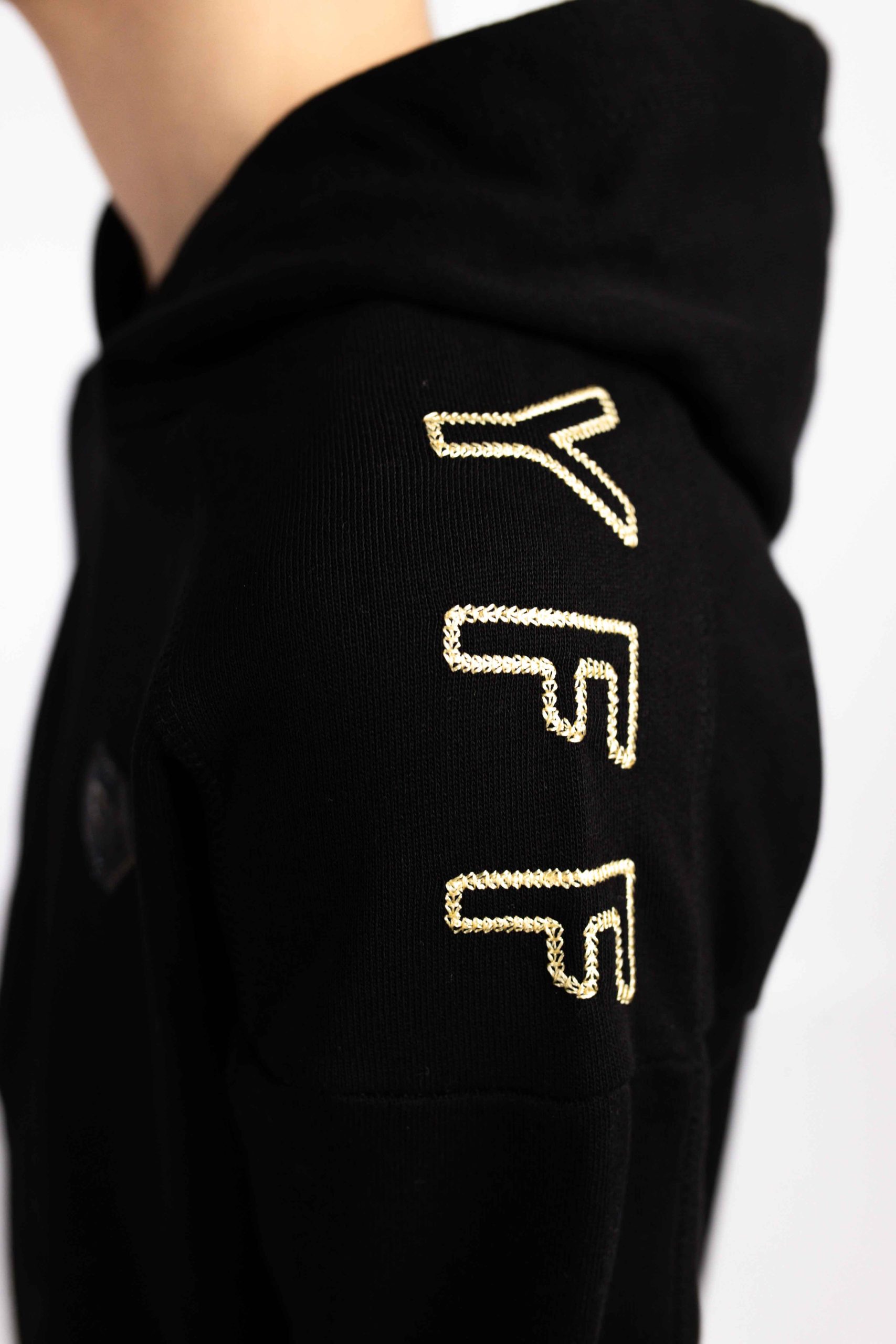 Cruyff Mover Hoodie Kids Zwart/Goud