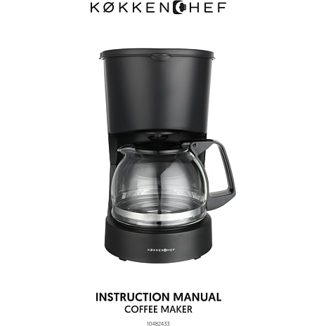 Køkkenchef kaffemaskine 0,6 liter - sort