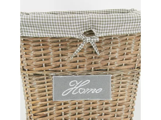 Panier à linge Home en osier et coton
