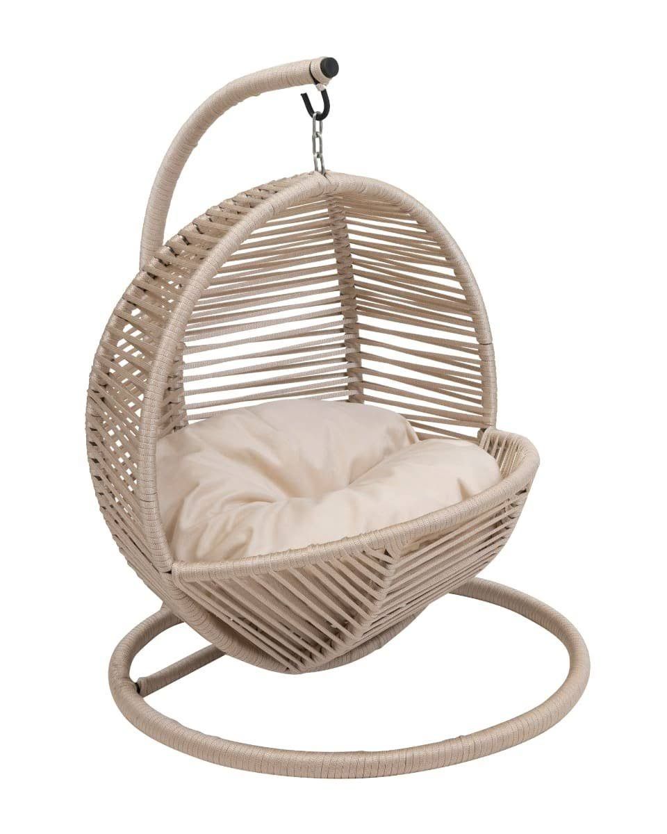 Bella Home Mini Hängesessel Schaukel Simba Katze/Hund Beige | Grau-Kissen
