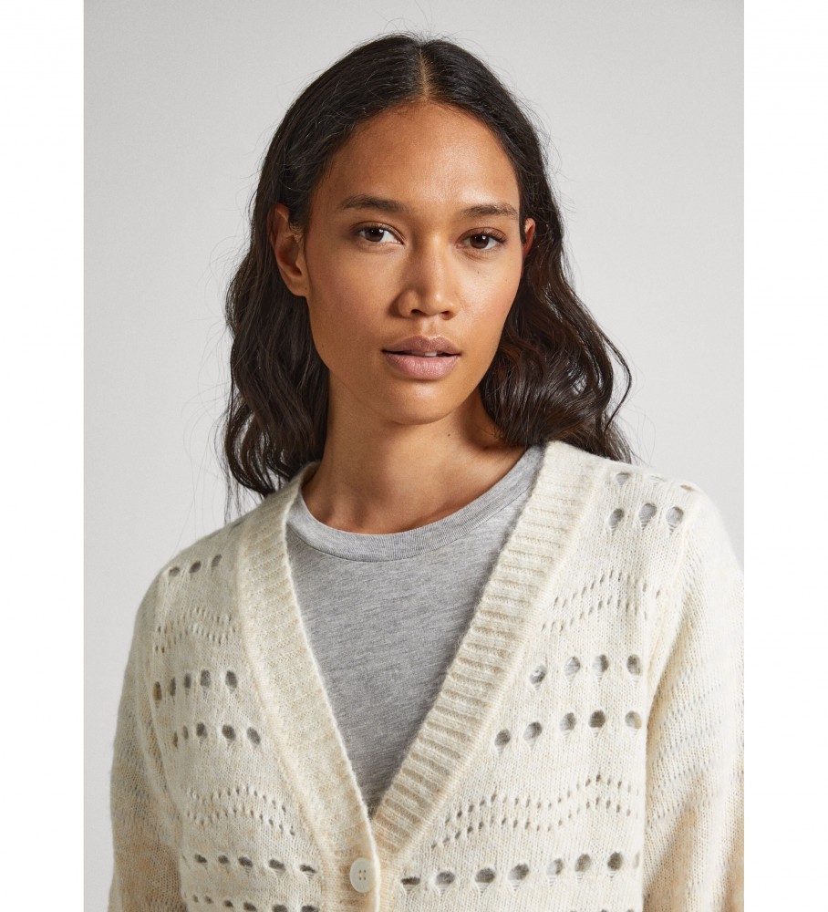 Cardigã Emily da Pepe Jeans, Off-White