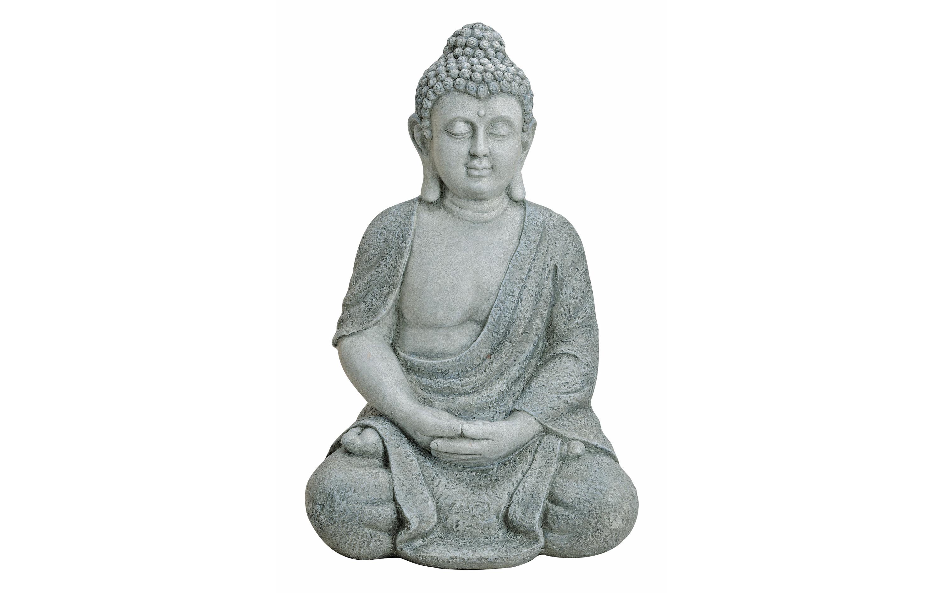 Dekofigur Buddha aus Polyresin, 62 cmSitzender Buddha für den Innen- und Aussenbereich
