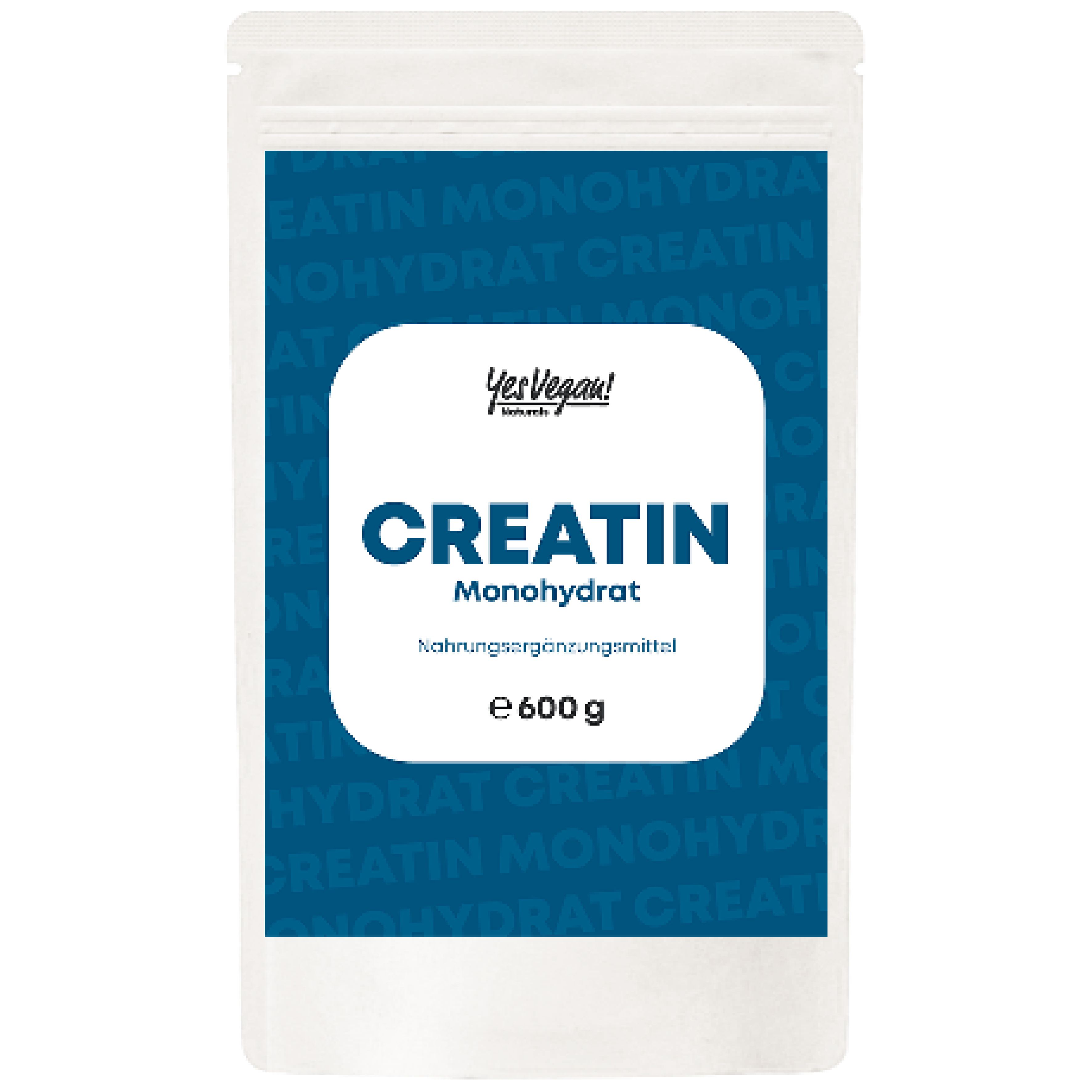 Yes Vegan®  Creatin Monohydrat Pulver (600g) - Kreatin Pulver vom Markenhersteller