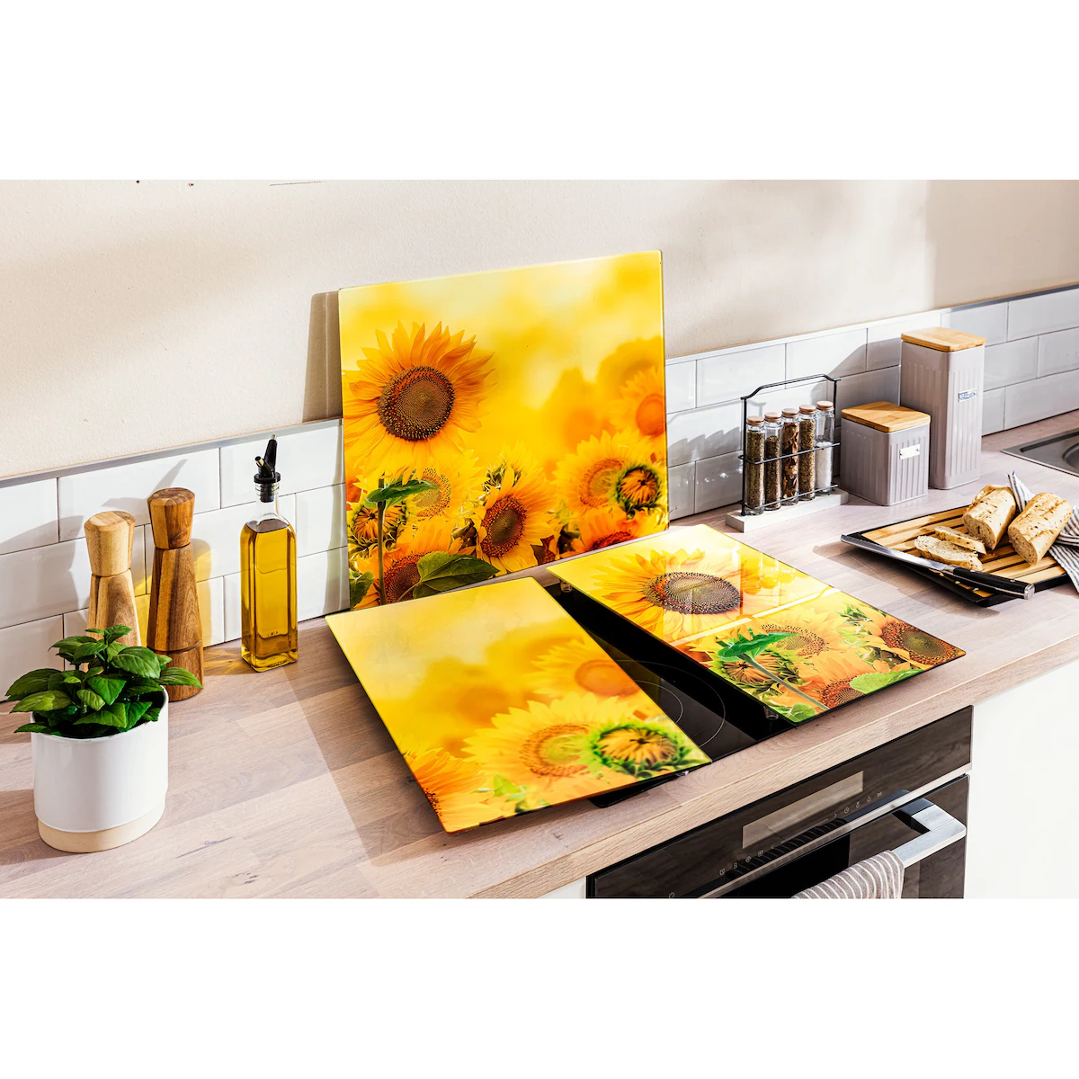 genialo - ﻿Motivplatte „Sonnenblume“