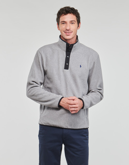 Polo Ralph Lauren - K224SCZ19-LSMOCKM1-LONG SLEEVE-PULLOVER Gris / Negro