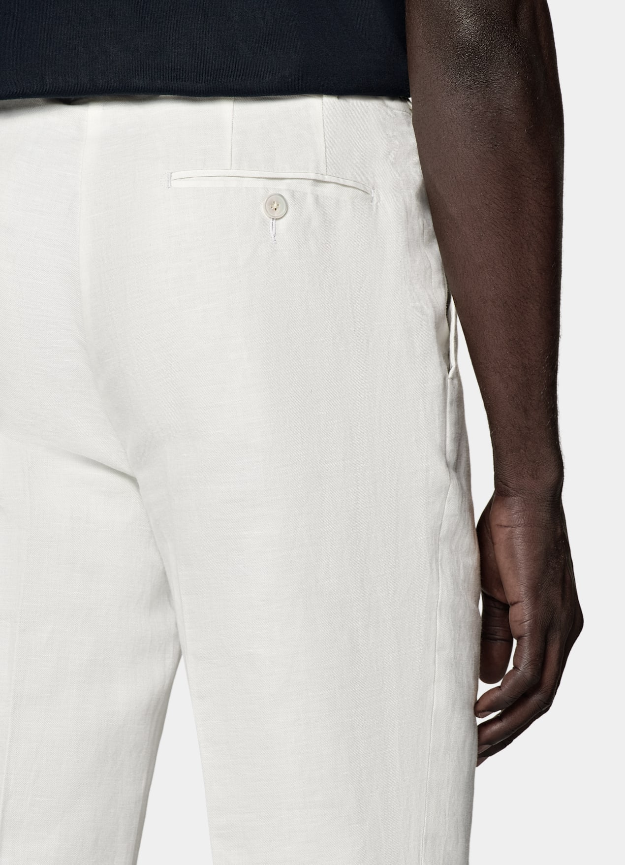 Pantalon Straight Leg blanc cassé