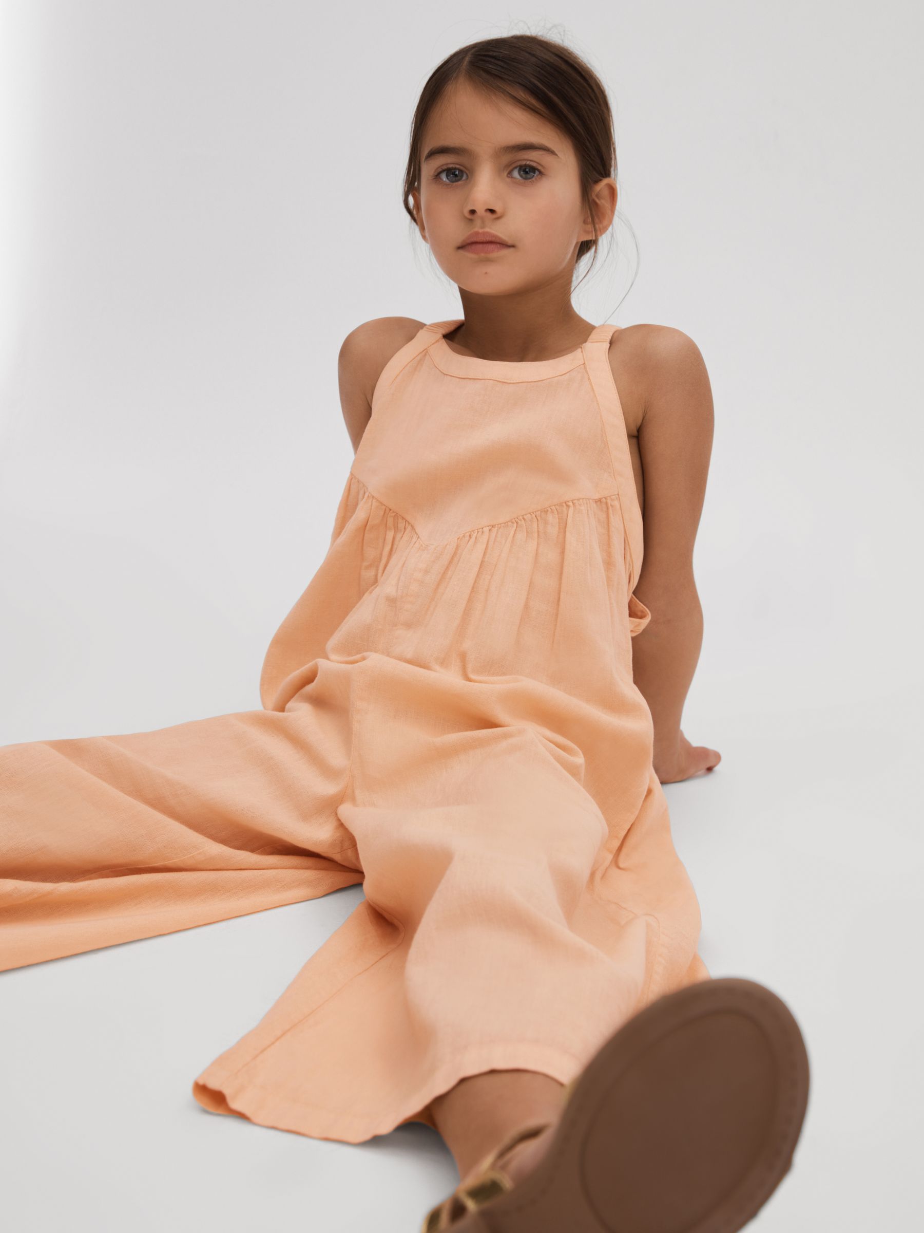 Reiss Daphne jumpsuit van katoen en linnen