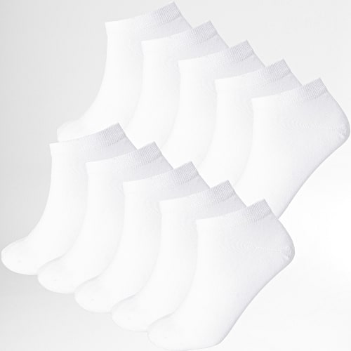 Lot De 10 Paires De Chaussettes Courtes 0010 Blanc