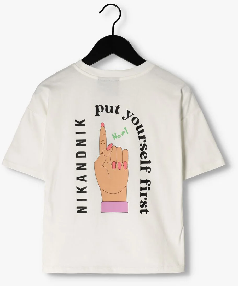 NIK & NIK witte nik & nik t-shirt yourself first t-shirt